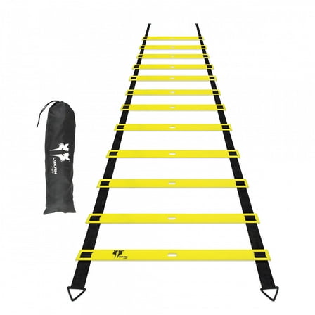 BESTSKY 20ft Speed Ladder Agility Ladder Training Equipment for Kids & Adults, Football Ladder Soccer Ladder Workout Ladder Drills Training Ladder Kit Exercise Ladder for Footwork Yellow