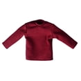 thumbnail image 3 of Camisas de manga larga a escala 1/12 para muñeca delgada, top básico informal, disfraz para muñeca de 6 pulgadas Rojo oscuro, 3 of 9