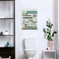 thumbnail image 4 of Teal Farmhouse Bathroom Decor Wall Art Rustic Flower Butterfly Bathroom Pictures wall Decor Canvas Print Bathroom Rules Sign Home Decorations For Bathroom Framed 12"x16", 4 of 6