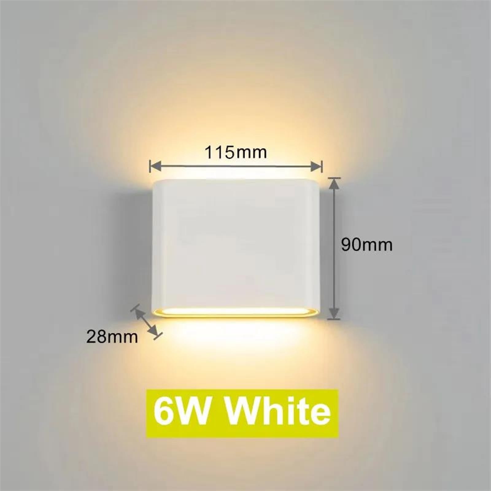 Indoor Bedroom Living Room Stairs Wall Light Outdoor Waterproof Garden Lighting Aluminum 6W 12W Wall Lamp