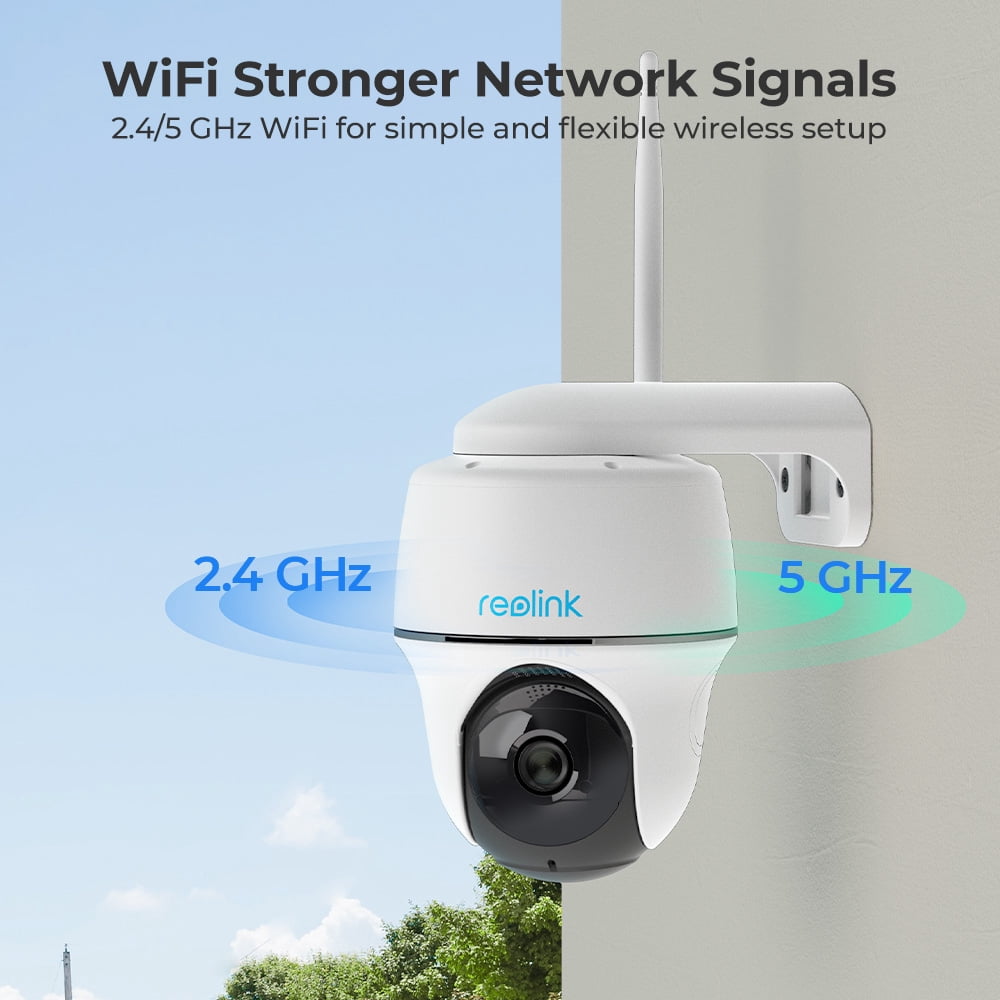 2Pcs Reolink Argus PT 2K with 3W Black Solar Panel -  2K 5MP PTZ 2.4/5GHz WIFI Outdoor Security Battery-Powered IP Camera