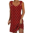 thumbnail image 1 of Birdeem Robes pour Femmes Robe d'Été Confortable Mode Imprimée Sans Manches Col en V, 1 of 12