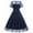 Navy, variant on HomeGardon Summer Dresses For Women Summer Dresses,Fashionable Casual Summer Solid Color Short Sleeved Round Neck Dress,S-XXL