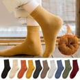 thumbnail image 7 of MZXELPRJD No Show Socks Womens Vintage Winter Soft Warm Thick Cold Knit Wool Crew Socks Multicolor, Running Socks Grey, 7 of 7