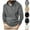 Black, variant on 1/4 Button Hoodies for Men,Long Sleeve Sweatshirts Jacquard Sweatshirt Drawstring Hooded Pullover Casual Hoodies Workwear Regular Fit Sweater Oversized Hoody Tops with Pocket Activewear