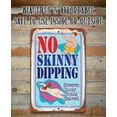 thumbnail image 3 of Metal Sign - No Skinny Dipping Chunky Dunking is Allowed - Durable Metal Sign - Use Indoor/Outdoor - Funny Gift and Decor for Lake, Pool and Beach House Under $20 (8" x 12"), 3 of 5