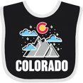 thumbnail image 3 of Inktastic Colorado Mountains and Clouds Boys or Girls Baby Bib, 3 of 4
