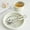 A 4 piece set, variant on CHUNTIAN Milk Green Ceramic Tableware Vintage Home Salad Bowl Breakfast Plate Senior Sense of One Person Food Bowl Plate Set
