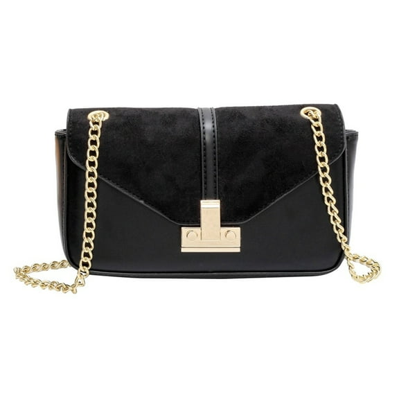 Mini Shoulder Handbag for Women Soft Fashion Travel Wallet with Adjustable Strap-black