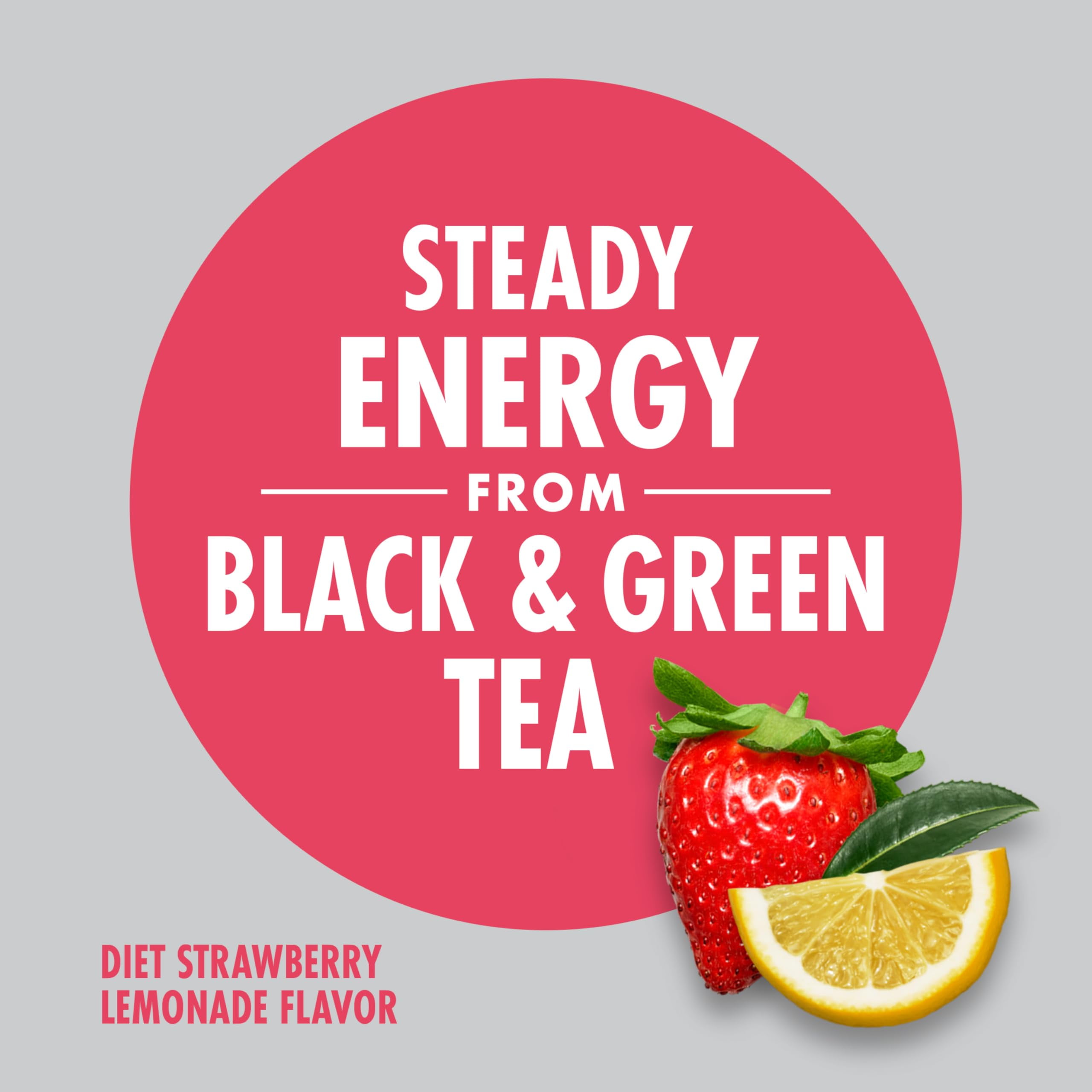 Pack of 2 - V8 +Energy Diet Strawberry Lemonade Juice Energy Drink, 8 Fl Oz Can (6 Pack) Packaging May Vary