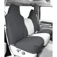 thumbnail image 2 of CalTrend Front Highback Buckets DuraPlus Seat Covers for 1980-1995 Jeep CJ7|Wrangler - JP127-08DA Light Grey Insert and Trim, 2 of 3