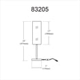 thumbnail image 3 of 83205-AGB-WH-Dainolite-Paza - 1 Light Table Lamp In Modern Style-18 Inches Tall and 5 Inches Wide-Aged Brass Finish, 3 of 7