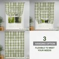 thumbnail image 3 of Tie Up Curtains for Windows Sage Green Buffalo Plaid Valance Adjustable Balloon Curtain Watercolor Check Stripes Tie Up Shades for Kitchen Living Room Bedroom Privacy Curtain Drape 34x45 Inch, 3 of 9
