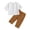 Brown, variant on Otqutp Baby Casual Clothing Sets Kids Outfit Soft Cotton Warm Crewneck Mid Length Sleeve Stand Collar Solid Color Cotton Linen Suit for Boys Girls Elastic Pants 2PCS Fall Winter Clothes
