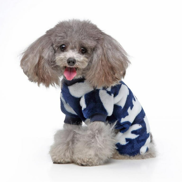 Pet Soft Velvet Jumpsuit, Polar bear Printed, Dog Cats Pajamas