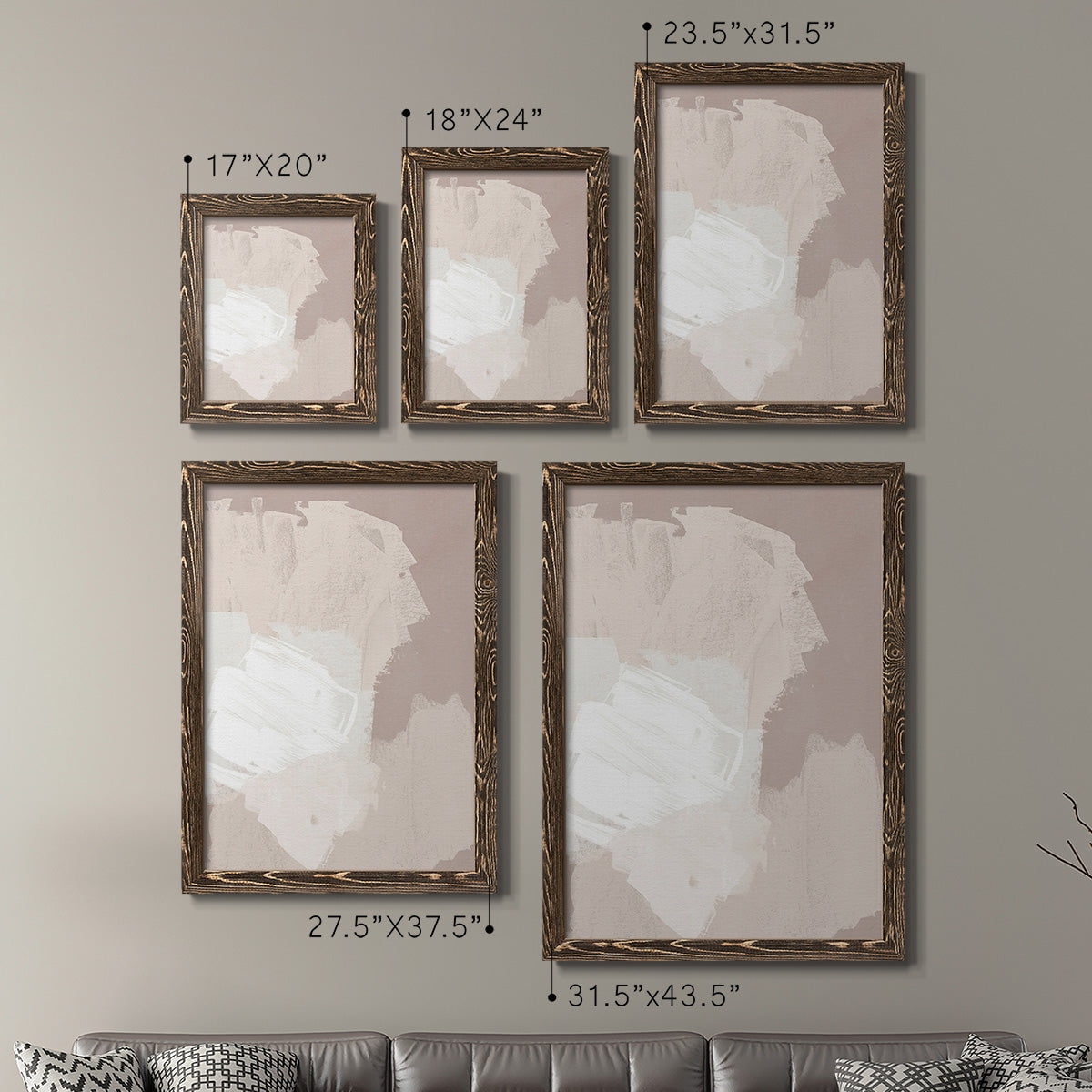 Cloud Slate I - Premium Framed Canvas 2 Piece Set - Ready to Hang