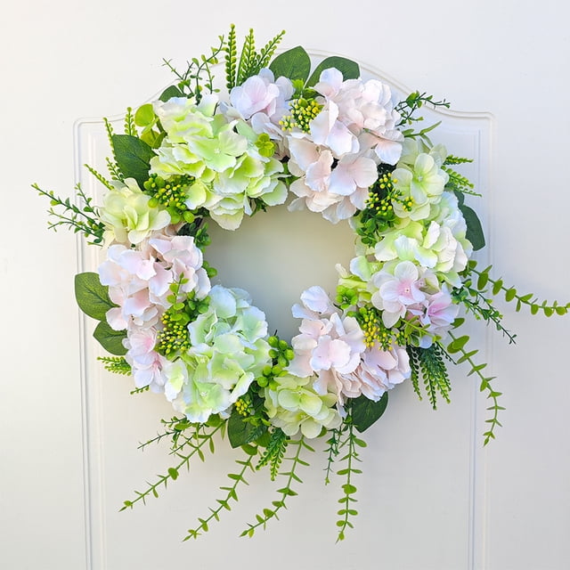 Corona Navidea Autntica, Corona De Flores Bordadas, Diseo De Flores Artificiales, Para La Entrada Del Hogar, Adorno De Temporada Festiva, Material Sinttico, Decoracin Elegante, Ukhbmc
