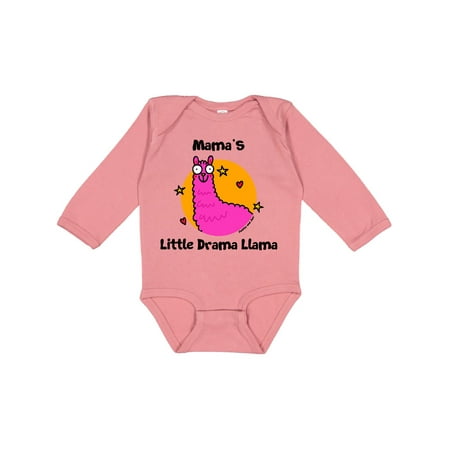 

Inktastic Mama s little Drama Llama Boys or Girls Long Sleeve Baby Bodysuit