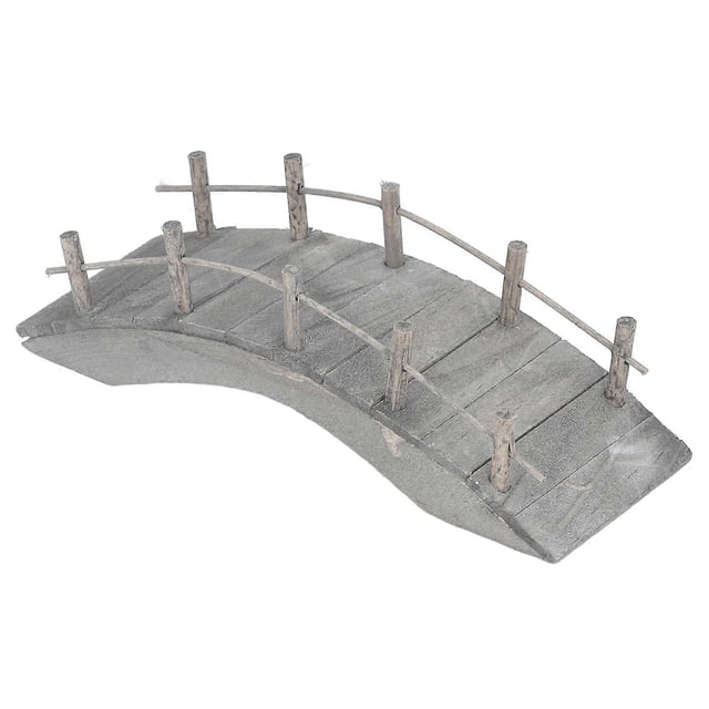 Miniature wooden arch bridge 1:12 Dollhouse Arch bridge Miniature landscape Ornaments with railings