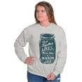 thumbnail image 3 of Together Like Moonshine and Mason Jar Women Crewneck Sweatshirt Brisco Brands L, 3 of 6