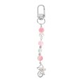 thumbnail image 1 of Ofertas Únicas 1 Pc Llaveros de Encanto para Bolsos Accesorios de Bolsa de Gato con Flores de Perlas Tono Plateado, 1 of 5