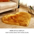 thumbnail image 4 of Yellow Fluffy Rug for Bedroom Heart Shaped Mini Rug Faux Fur Rug Heart Shaped Door Mat Shag Mats for Bedroom Living Room Non-slip Area Rugs for Home Sofa Floor (40x50cm), 4 of 4