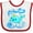 White and Red, variant on Inktastic Cute and Playful Narwhal Boys or Girls Baby Bib