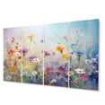 thumbnail image 2 of Designart "Dreams Blossoming in Wildflowers" Floral Metal Wall Decor Set, 2 of 5