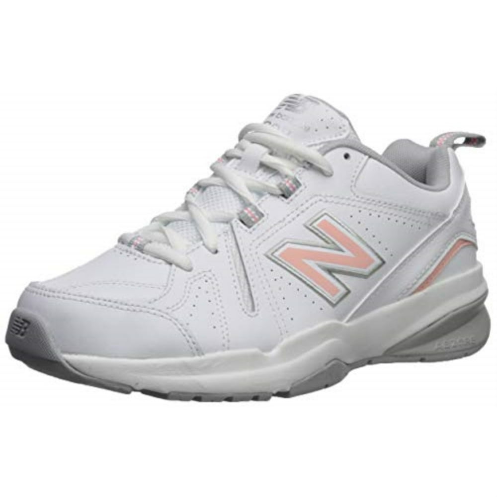 New Balance new balance women's 608v5 casual comfort cross trainer, white/pink, 11 2a us New Balance new balance women's 608v5 casual comfort cross trainer, white/pink, 11 2a us