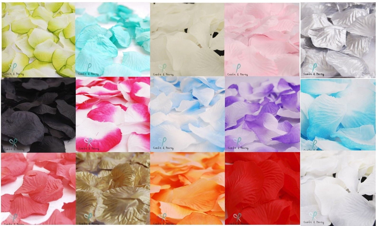 Fake Flower Petals Wedding Silk Decoration Artificial 1200pc Rose Confetti Party 