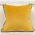 thumbnail image 3 of Housse de Coussin en Velours Patchwork Rayé Cuir Doré 18 X 18 Pouces Luxe Moderne Housse de Coussin Décorative 2, 3 of 5