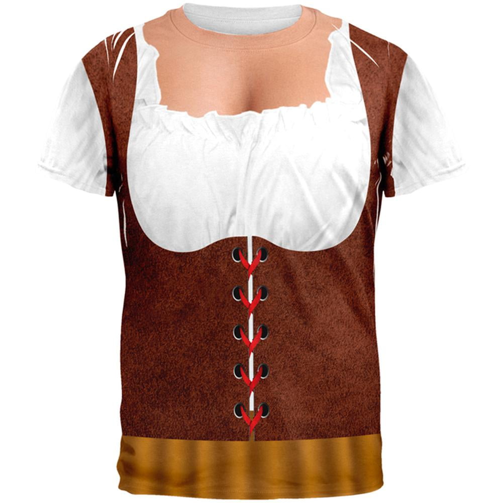 Clothing, Shoes & Accessories Women Red Beer Maiden Top Shirt