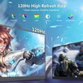thumbnail image 3 of Monitor portátil Motyeowe 18,5 pulgadas 120 Hz 1080P FHD HDR USB HDMI, 3 of 7