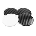 thumbnail image 2 of 4pcs 65mm Car Auto Wheel Center Hub Cap Sticker Carbon Fiber Style Decal Emblem Badge Clear Resin, 2 of 4