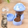 thumbnail image 4 of CSChome Distributeur d'Eau pour Animaux 500ML/1.8L Distributeur de Nourriture Automatique Grande Capacité en Forme de Champignon Récipient d'Eau et de Nourriture Bol, 4 of 7