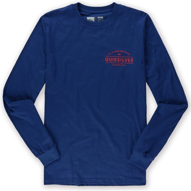 Camiseta gráfica Quiksilver Workwear para hombre, azul, grande Quiksilver Camiseta gráfica