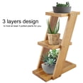 thumbnail image 4 of Bamboo Plant Stand 3 Tier  Plant Narrow Shelf Unit Small Tabletop Desktop Plant Pot Shelf Storage Rack Outdoor Indoor 3 Pots Holder Flower Rack, 4 of 7