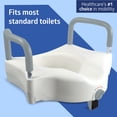 thumbnail image 6 of Medline Toilet Seat Riser with Arms for Seniors, Locking, Fits Most Toilets, 400 lb Weight Capacity, White, 6 of 6