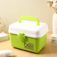 thumbnail image 2 of Boîte à Médicaments Portable Verte avec Design à Double Couche pour Rangement, Plastique, Petite Taille, 2 of 9