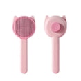 thumbnail image 2 of Self Cleaning Cat Shaped Pet Grooming Brush with Ergonomic Handle and Fine Stainless Steel Bristles for Dogs and Cats Fur Removal, 2 of 4