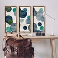 thumbnail image 2 of Stupell Industries Planetary Circles Abstract 3 Piece Brown Framed Floater Canvas Set design by Jacob Q, 31 x 15, 2 of 9