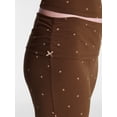 thumbnail image 4 of No Boundaries Cotton Blend Jersey Sleep Foldover Pants, 31'' Inseam, Women’s XXS-3X, 4 of 5