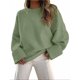 thumbnail image 1 of Suéter Informal de Punto Afelpado de Larga Extragrande para Mujer, Ropa de Otoño Verde L, 1 of 8