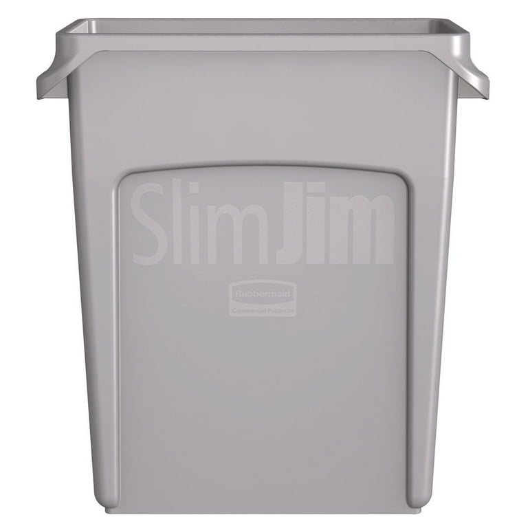 Rubbermaid Commercial, Slim Jim Vented Container, RCP1971258, Gray