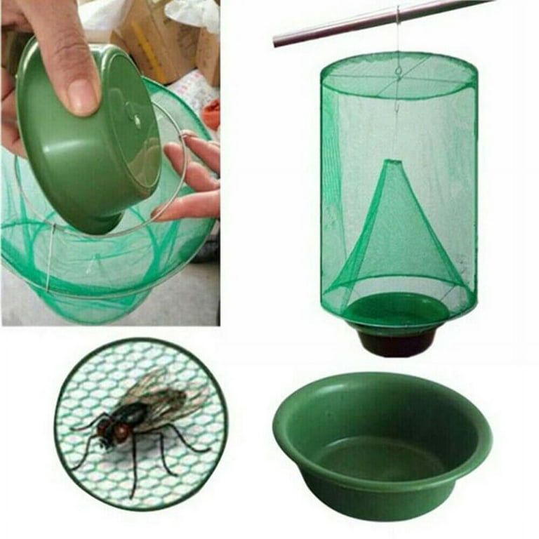 FlapTrap Reusable Fly Trap - The Ranch Outdoor Fly Trap Killer Bug Cage Net  Perfect For Horses - Vysta Home