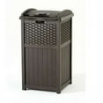 thumbnail image 4 of Suncast Trash Hideaway 33 Gallon Resin Wicker Outdoor Garbage Container (6 Pack), 4 of 5