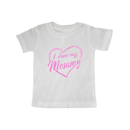 

Inktastic I Love My Mommy in Pink Chalk Heart Gift Baby Boy or Baby Girl T-Shirt