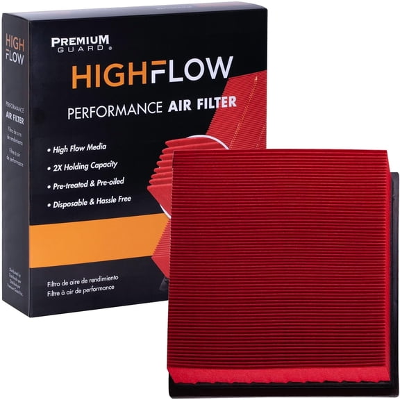 HIGHFLOW High Performance, Pre-Oiled Disposable Engine Air Filter PA5192X | Fits 2001-2012 Ford Ranger, 2001-2005 Explorer Sport Trac, 2001-2003 Explorer Sport, 2001-2010 Mazda B2300