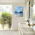thumbnail image 4 of ZFLMY Sailboat Beach Painting Canvas Prints Modern Wall Art Home Decor for Living Room Bedroom Office 12x16in, 4 of 5