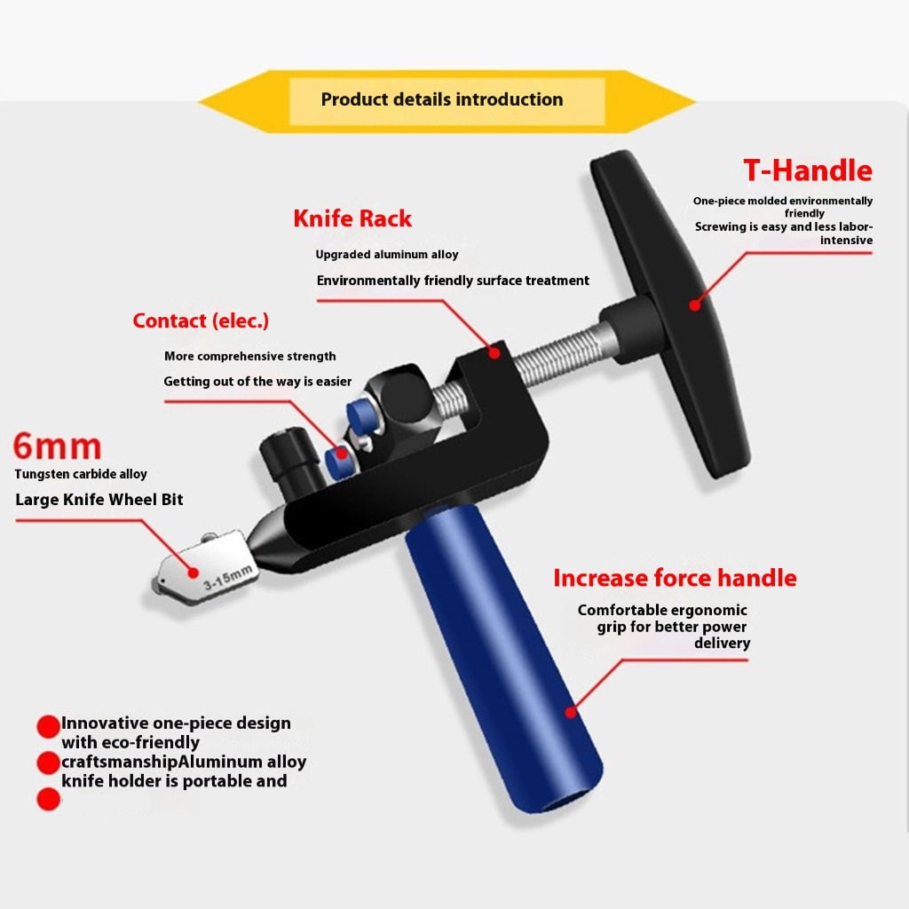 Zeiwohndc Tile Opening Cutting Device Adjustable 2 In 1 Glass Tile Opening Tool